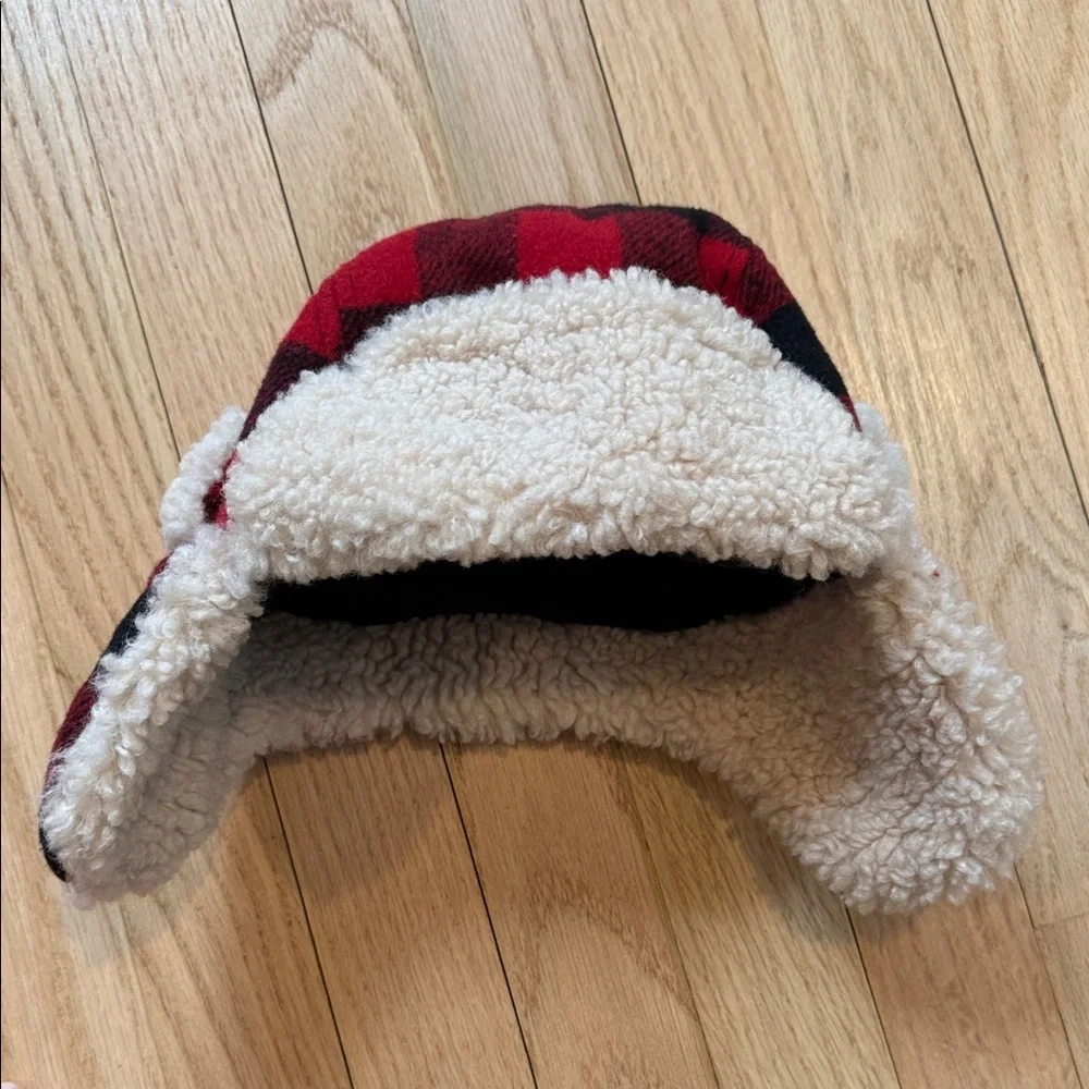 Plaid Red and Black Kids Cozy Winter Hat